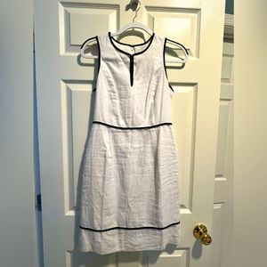 J. Crew White Dress with Black Trim